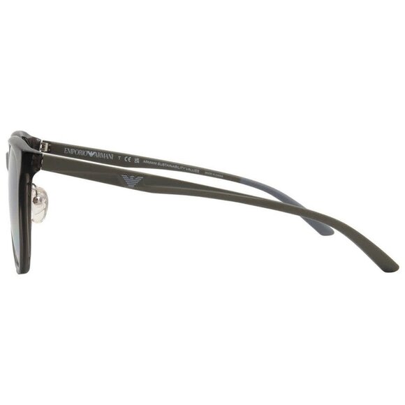 New Emporio Armani Grey Gradient Mirror Silver Square Men's Sunglasses EA4215D - Picture 5 of 5